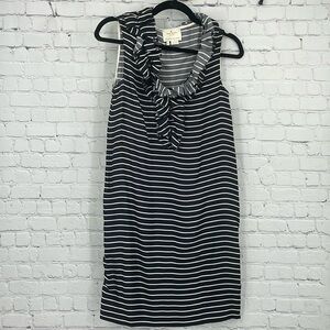 Kate Spade 100% silk size 0 striped ruffle detail beautiful summer dress out